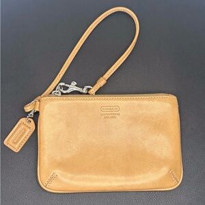 Coach Tan Leather Wristlet